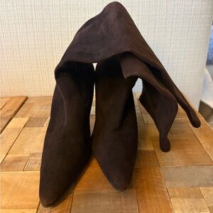 Manolo Blahnik Suede Knee-High Boots